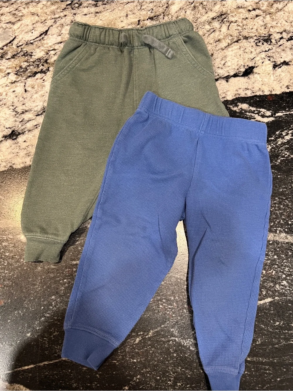 Carter’s & Garanimals Jogger Pants Bundle | Olive & Blue | 18M | 2-Pack